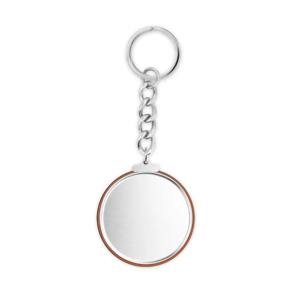 You Are Enough Keychain , Retro Rust Color, Chain Link Key Ring - Picture 2 of 3